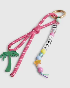 Girls Pink Palm Tree Cluster Bag Charms