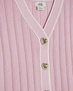 Girls Pink Peplum Waistcoat Set