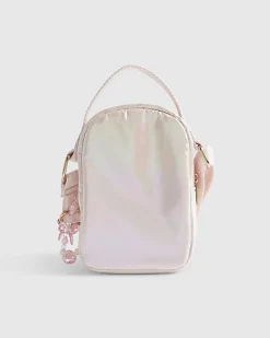 Girls Pink Quilted Heart Cross Body Bag