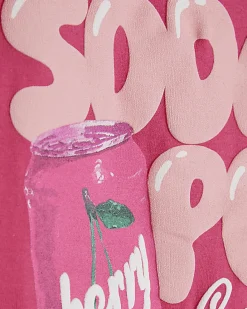 Girls Pink Soda Pop Boxy T-Shirt