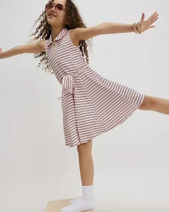 Girls Pink Stripe Dress