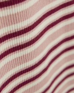 Girls Pink Stripe Flared Trousers