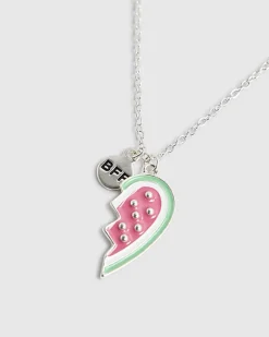 Girls Pink Watermelon Necklace