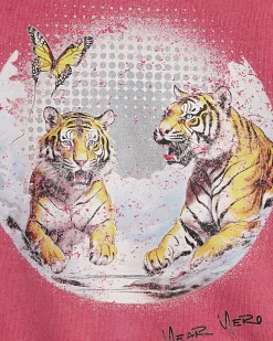 Girls Pink Year Zero Tiger Sweatshirt