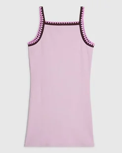 Girls Purple Whipstitch Cami Dress