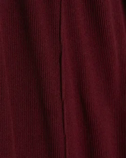 Girls Red Cosy Wide Leg Trousers