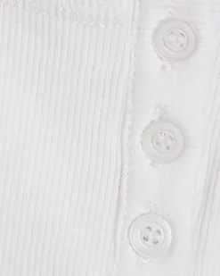 Girls White Lace Button Up Tank Top