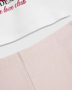 Girls White Manhattan Cherry T-Shirt Set
