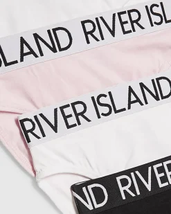 Girls White Pack Of 5 Briefs