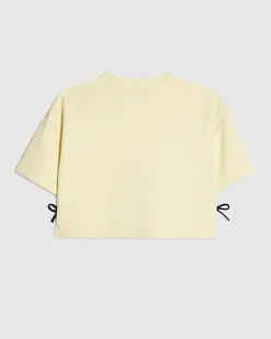 Girls Yellow Embellished Amour Club T-Shirt