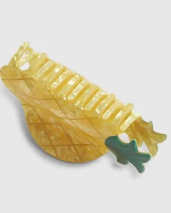 Girls Yellow Pineapple Hair Claw Clip