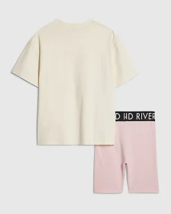 Girls Yellow Sassy Vibes T-Shirt Set