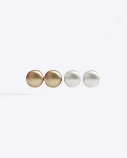 Gold and Silver Stud Multipack Earrings