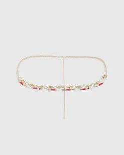 Gold Beaded Chain Belt