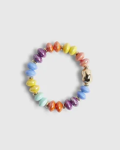 Gold Ceramic Beaded Bracelet