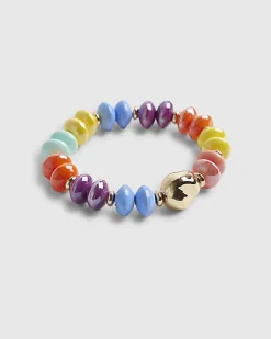 Gold Ceramic Beaded Bracelet