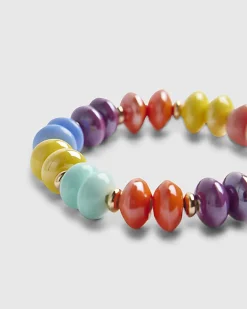Gold Ceramic Beaded Bracelet