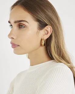 Gold Chunky Hoop Earrings
