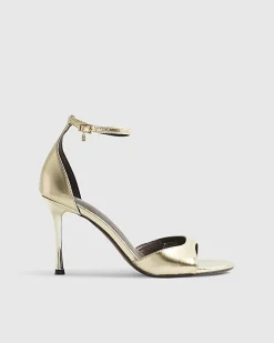 Gold Closed Back Healed Sandals