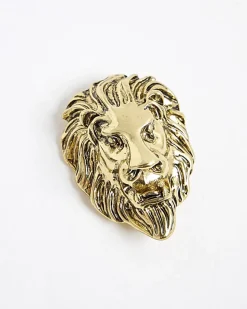 Gold Lion Brooch