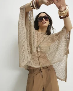 Gold Metallic Knitted Cape
