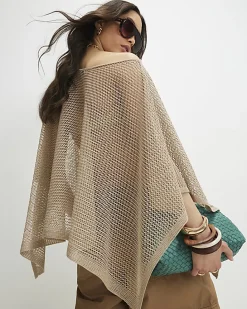 Gold Metallic Knitted Cape
