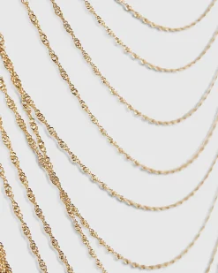 Gold Multi Layered Body Chain
