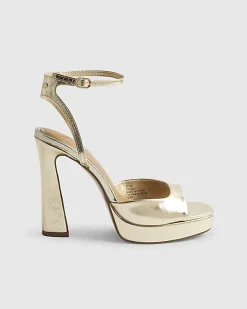 Gold Open Back Platform Sandals