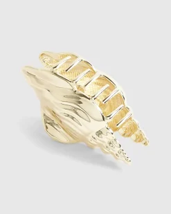 Gold Sea Shell Claw Hair Clip