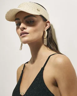 Gold Sequin Visor Hat