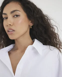 Gold Stainless Steel Hoop Earrings