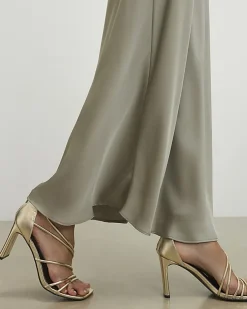 Gold Strappy Heeled Sandals