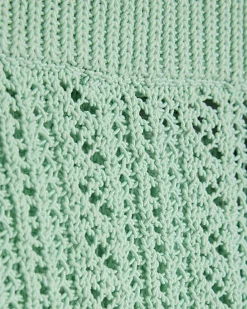 Green Crochet Knit Shorts