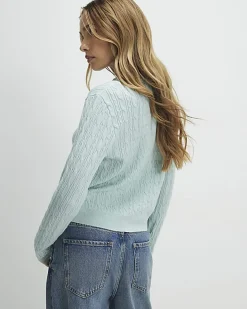 Green Embellished Collar Cardigan