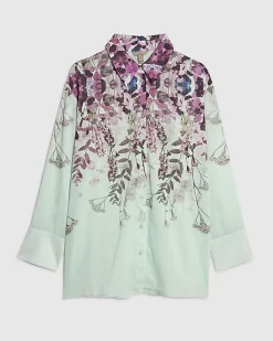 Green Floral Print Shirt