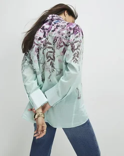 Green Floral Print Shirt