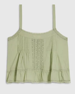 Green Lace Trim Cami