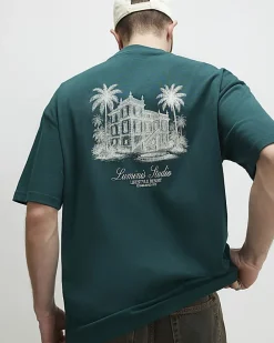 Green Oversized Fit Hotel Resort T-Shirt