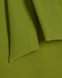 Green Premium Tie Front Mini Dress