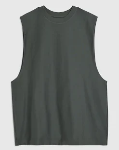 Green Regular Fit Essential Tank Top