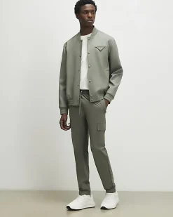 Green Skinny Fit Cargo Trousers