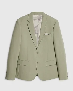 Green Skinny Fit Stretch Suit Jacket