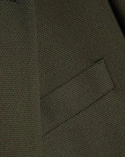 Green Skinny Fit Textured Suit Jacket