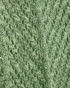 Green Sleeveless Lurex Knit Maxi beach dress