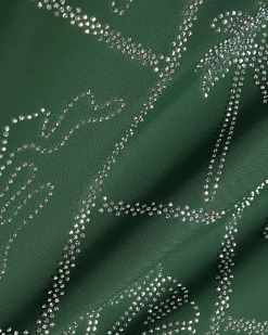 Green Strappy Embellished Swimsuit