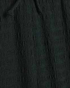 Green Textured Wide Leg Trousers