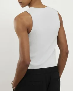 Grey Essential Muscle Fit Rib Stretch Vest
