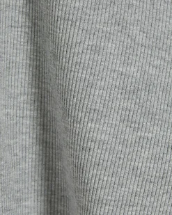 Grey High Waisted Ribbed Flare Leggings
