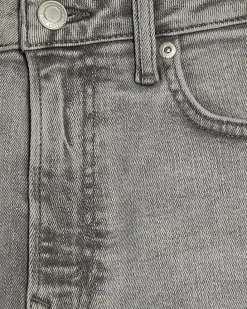 Grey High Waisted Slim Fit Ankle Grazer Jeans