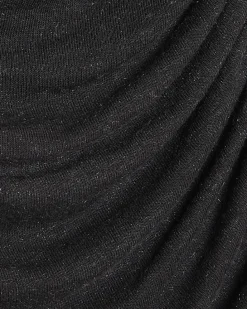 Grey Long Sleeve Drape Layered Top